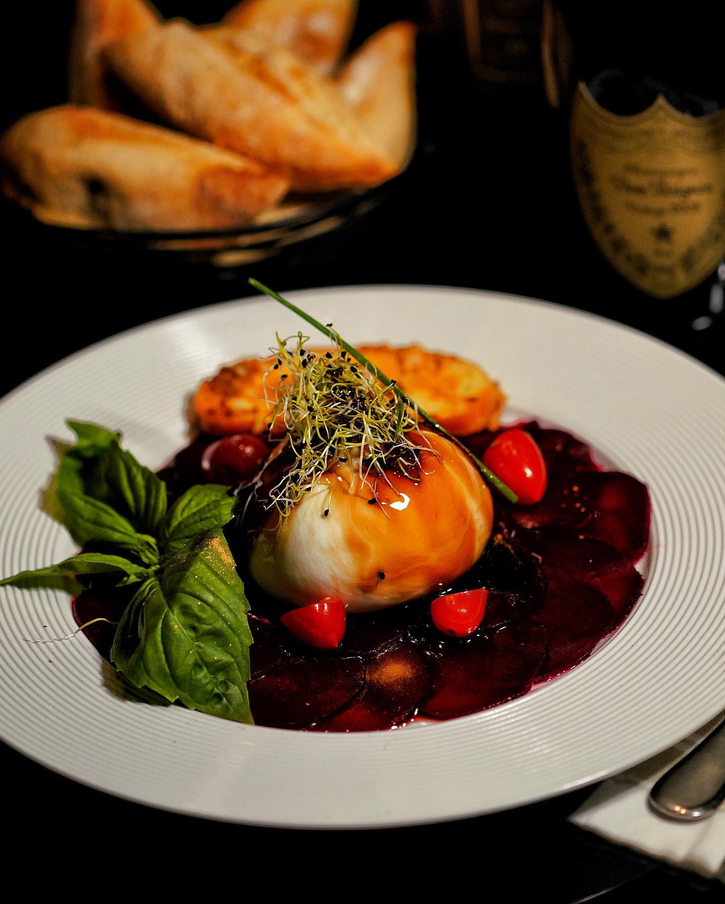 Burrata fruits rouges